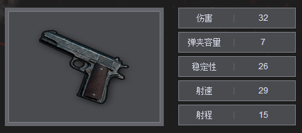 绝地求生大逃杀手枪P1911介绍 武器P1911评测